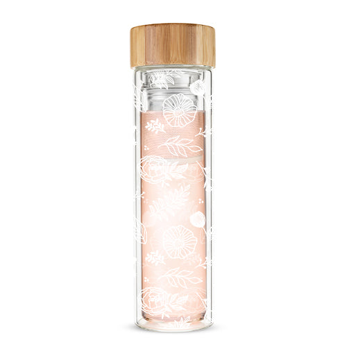 Blair™ Garden Party Glass Travel Infuser Mug by Pinky Up®