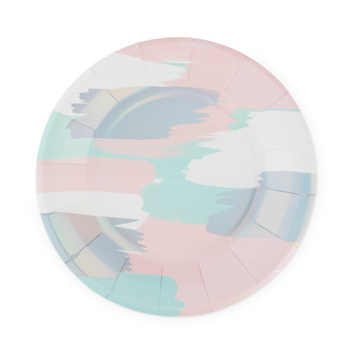 Brushstroke Shimmer Appetizer Plate - Iridescent