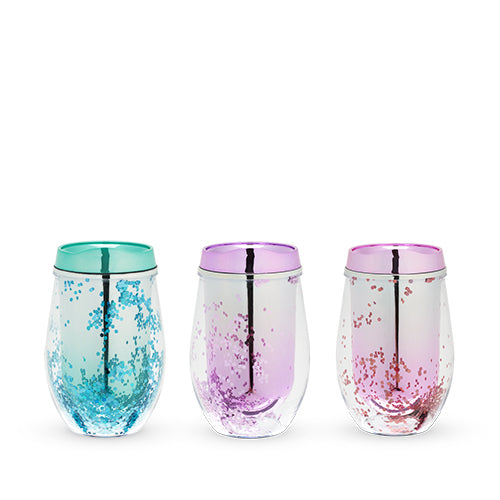 Assorted Mermaid Glitter Wine Tumblers