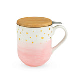 Casey™ Pink Ceramic Tea Mug & Infuser by Pinky Up®