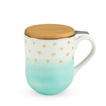 Casey™ Green Ceramic Tea Mug & Infuser by Pinky Up®