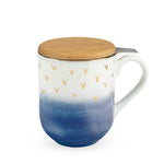 Casey™ Blue Ceramic Tea Mug & Infuser by Pinky Up®