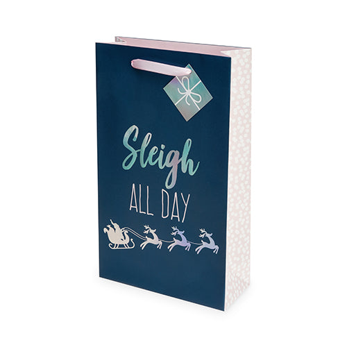 Sleigh All Day Double-Bottle Wine Bag by Cakewalk