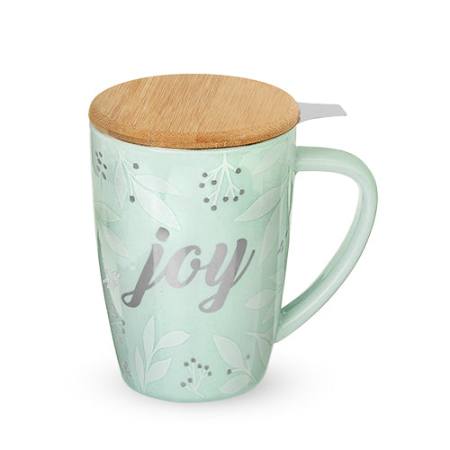 Bailey™ Winter Joy Ceramic Tea Mug & Infuser by Pinky Up®