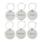 International Cheers Wine Charms - Set of 6