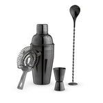 Jet™ Gunmetal Black Barware Set by True®