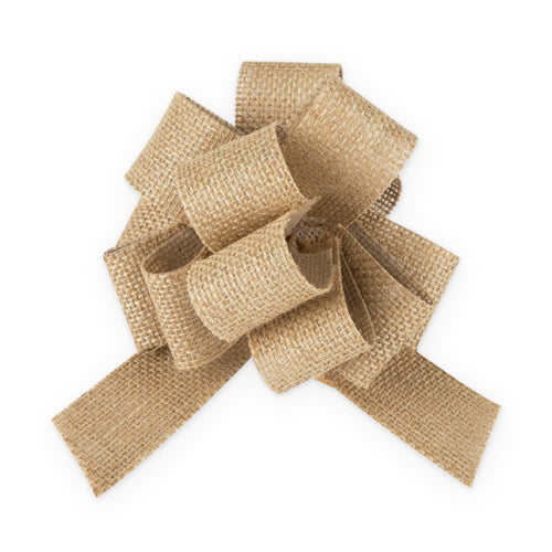 4" Pull Bow Burlap, 24 ct