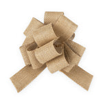 4" Pull Bow Burlap, 24 ct