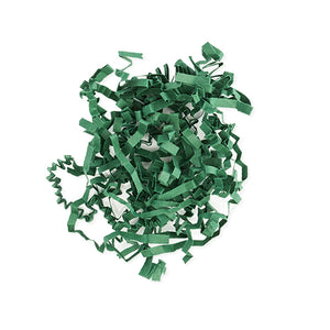 1 lb Crinkle Cut Pillow Bags - Forest Green