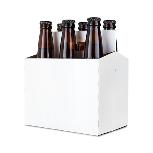 White Cardboard 6-Pack Carrier
