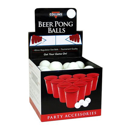 Beer pong ball display, 72 pack