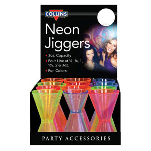 Assorted Plastic Neon Jiggers