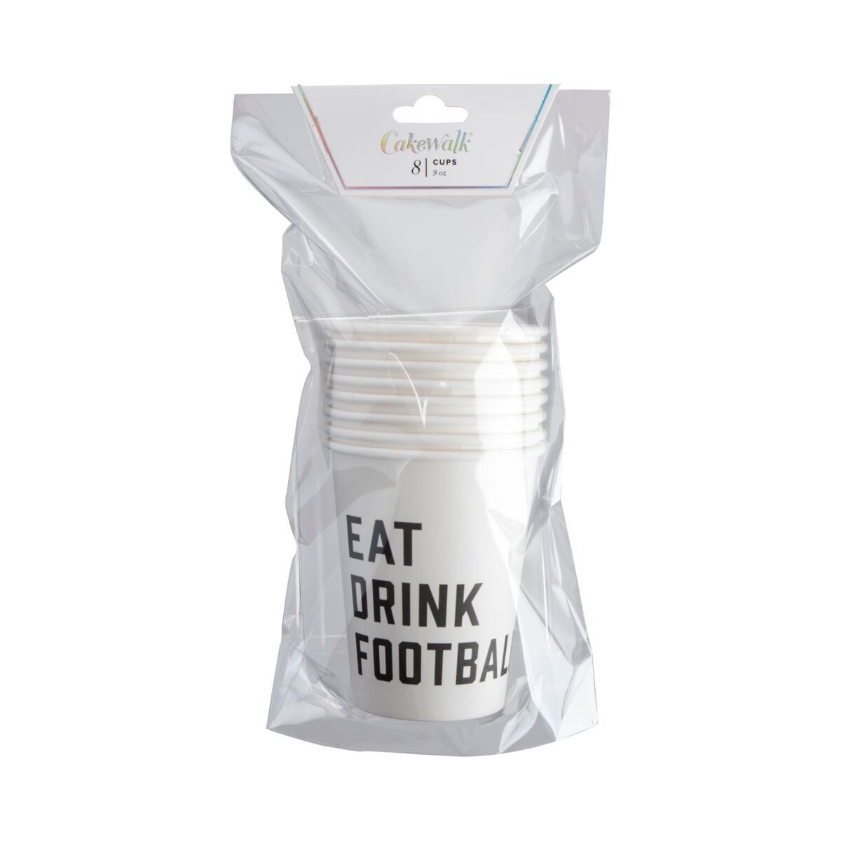 "Tailgate Eat Drink Football" 12 oz Paper Cups